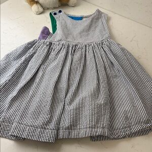 Mini Boden Dress in Navy and White